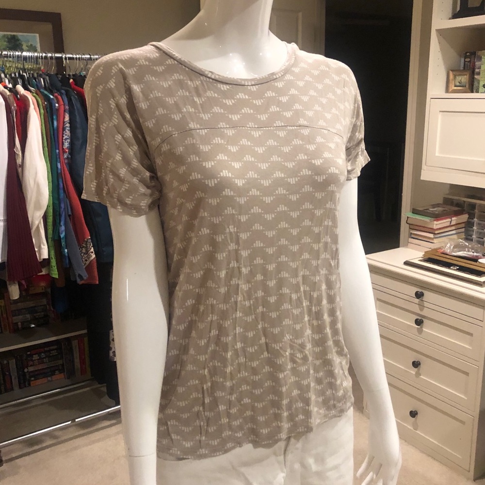 Tan & White Old Navy Blouse